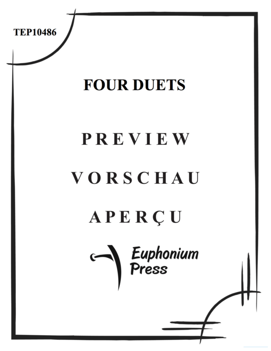 Produktgalerie: Seite 2 von 21 Four Duets , , (Tuba Duett ET oder Posaune und Tuba)