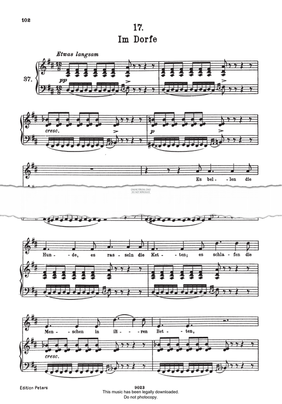 Product picture to: Im Dorfe (from 'Winterreise Op.89 D911')