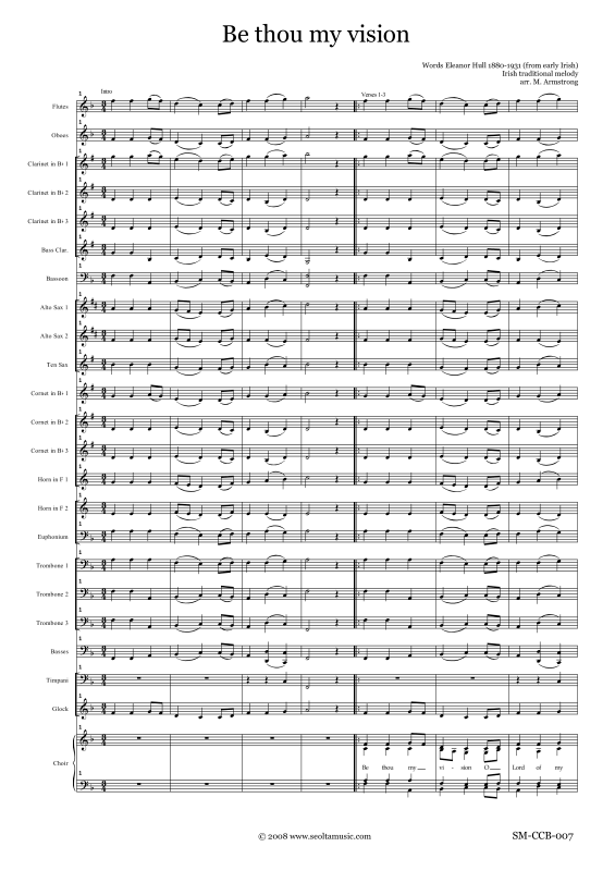 Produktgalerie: Seite 1 von 11 Be thou my vision, , Gemischter Chor und Concert Band
