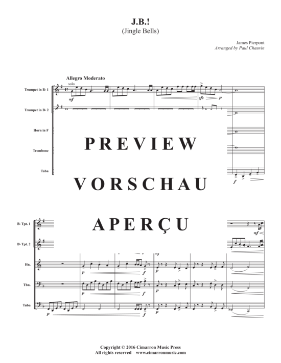 Produktgalerie: Seite 3 von 17 J.B. Jingle Bells , , (Blechbläserquintett)