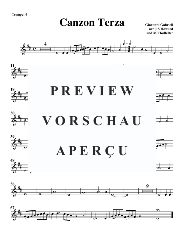 Product gallery: Page 9 of 9 Canzon Terza, , Trumpet Quartet