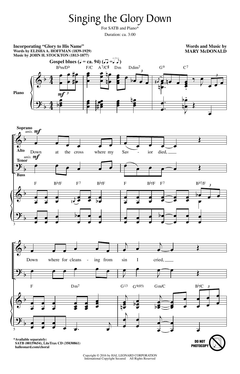 Produktbild zu: Singing The Glory Down