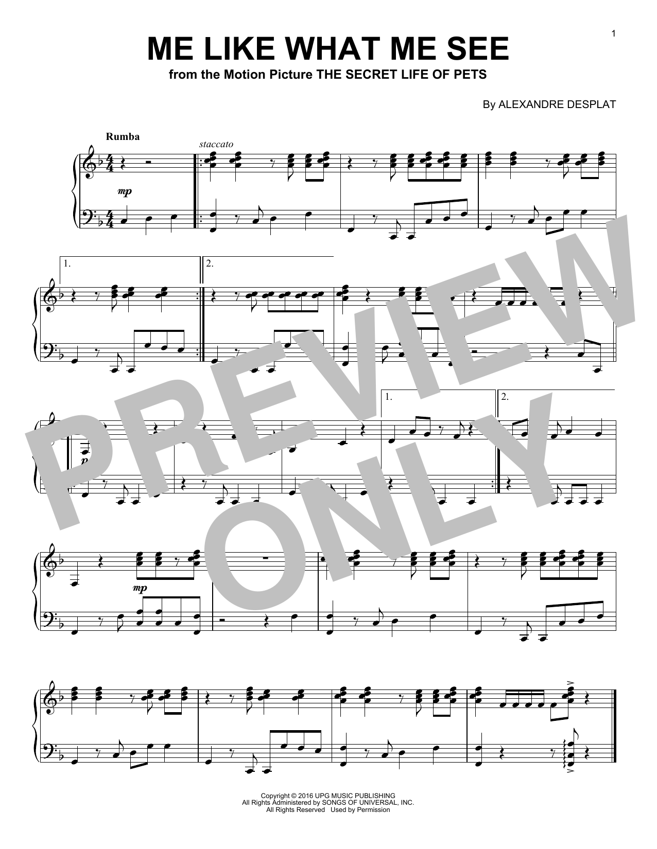 Product gallery: Page 1 of 1 Me Like What Me See, Alexandre Desplat