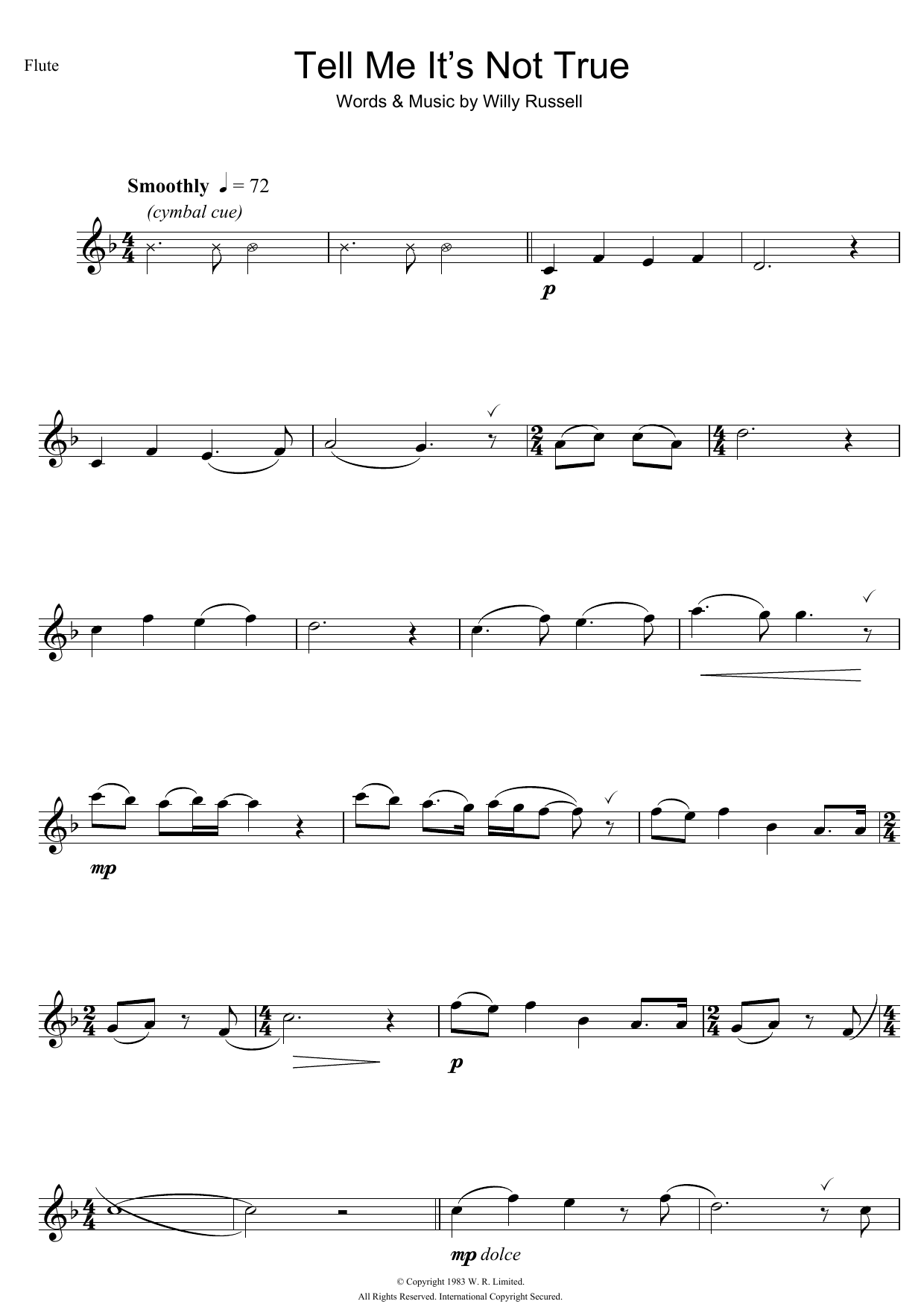 Product gallery: Page 1 of 1 Tell Me It's Not True (from Blood Brothers), Willy Russell