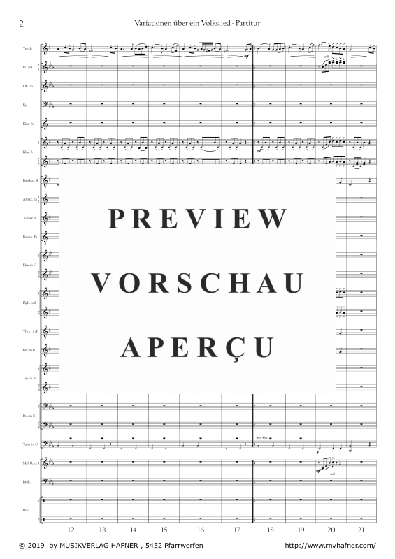 Product gallery: Page 7 of 11 Variationen über ein Volkslied, , (large wind orchestra)