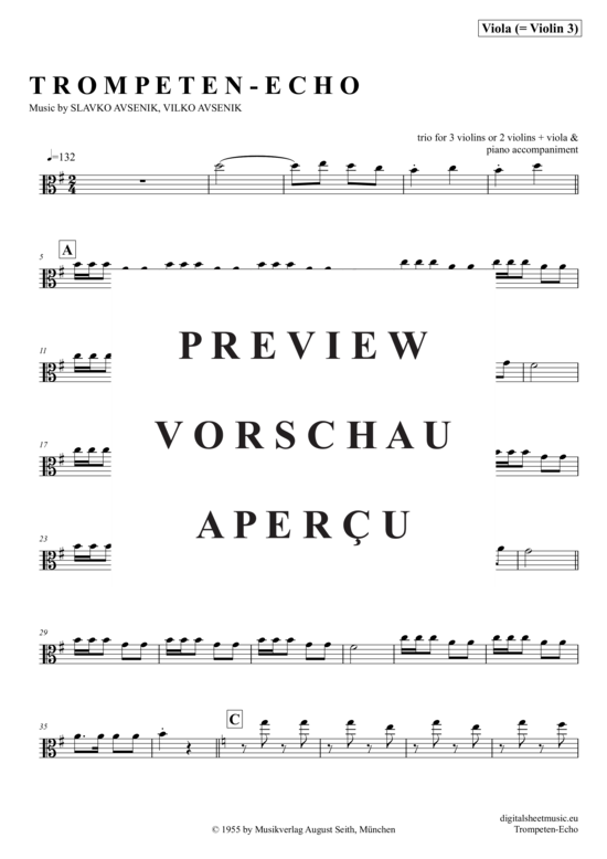 gallery: Trompeten Echo , Avsenik , Slavko, (Violinen Trio + Klavier)