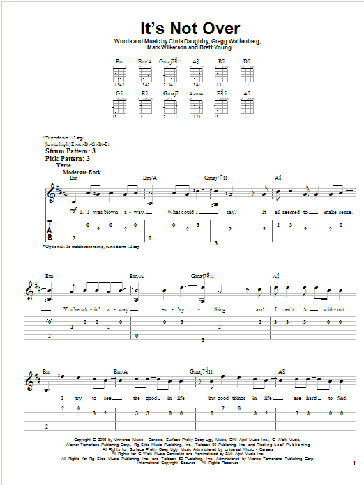 Product gallery: Page 1 of 1 It's Not Over, Daughtry