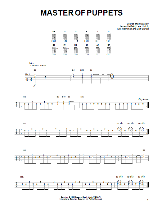 Product gallery: Page 1 of 1 Master Of Puppets, Metallica