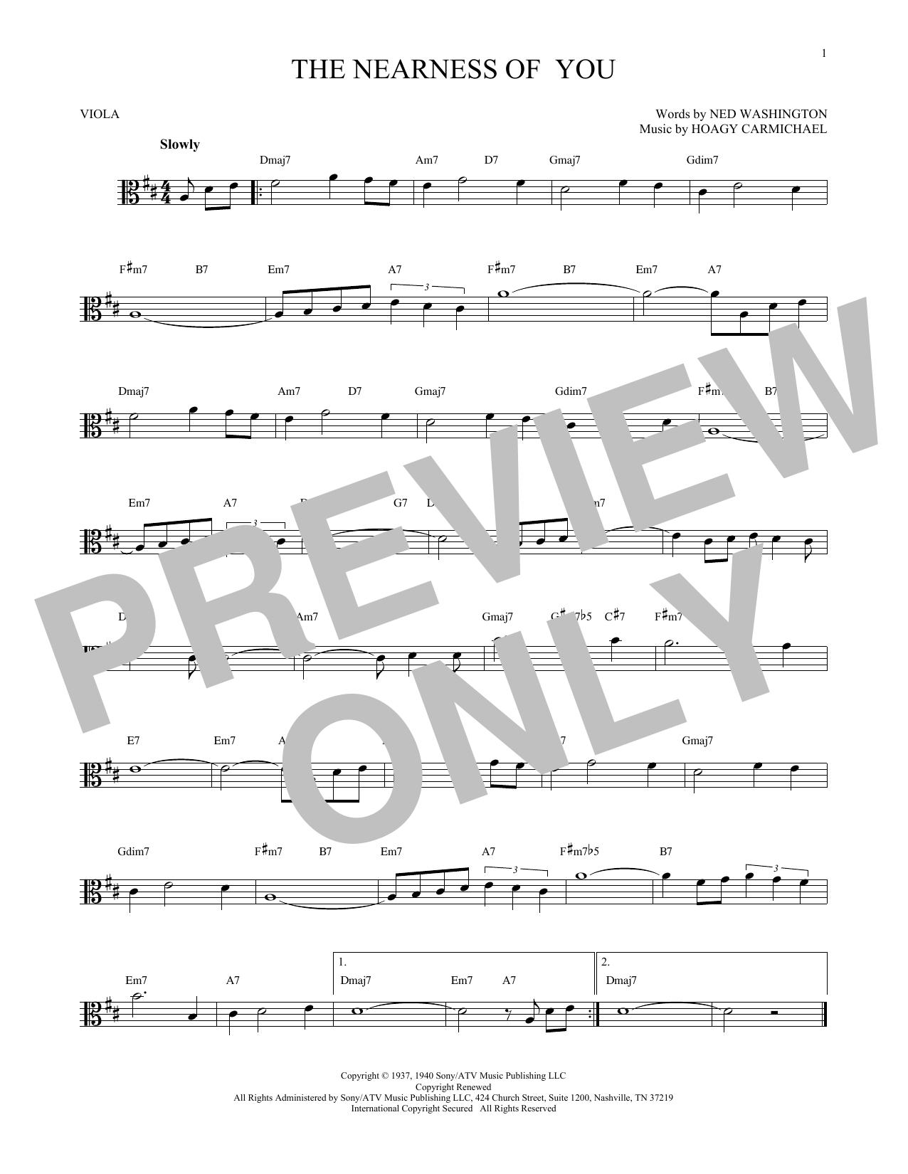 Product gallery: Page 1 of 1 The Nearness Of You, Hoagy Carmichael