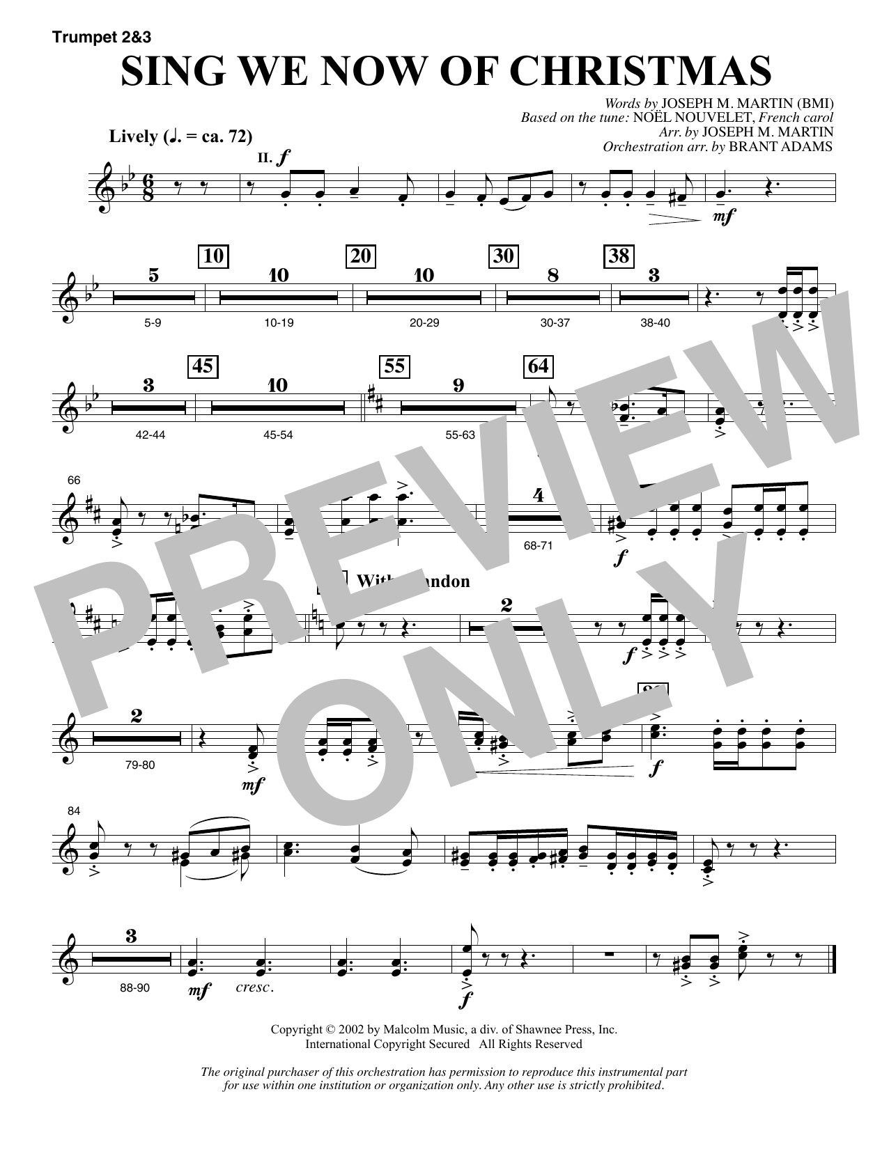 Produktbild zu: Sing We Now Of Christmas (from Morning Star) - Bb Trumpet 2,3