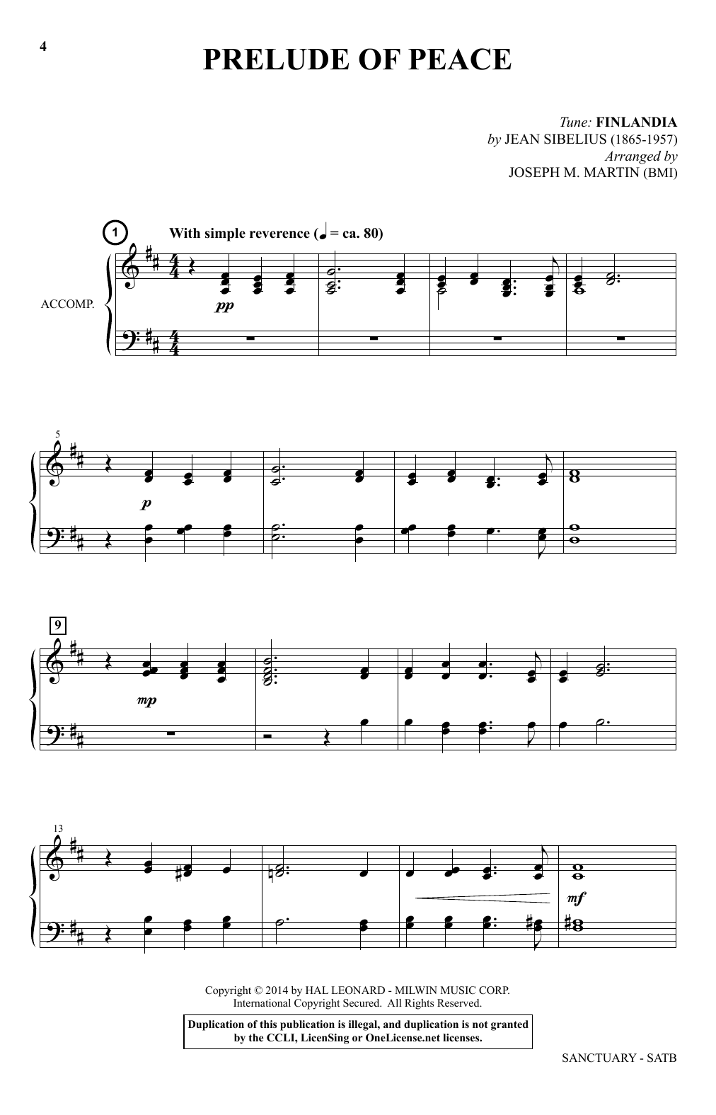 Produktbild zu: Sanctuary (A Cantata of Hope and Peace)