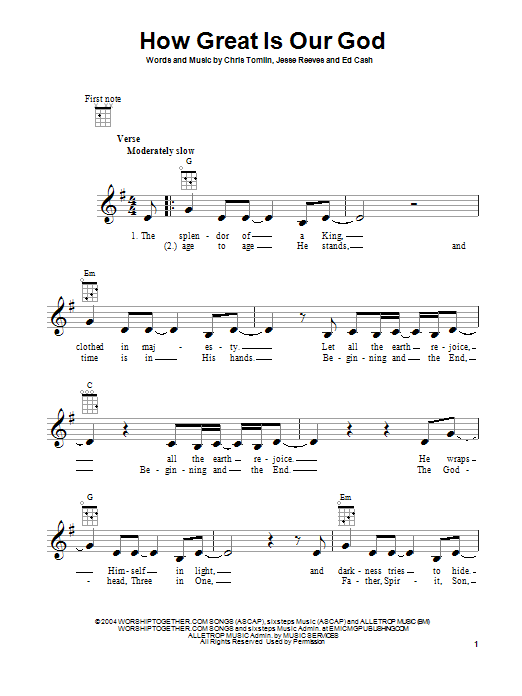 Product gallery: Page 1 of 1 How Great Is Our God, Chris Tomlin