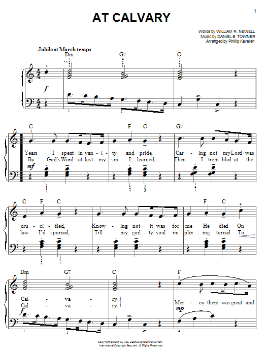 Product picture to: At Calvary (arr. Phillip Keveren)