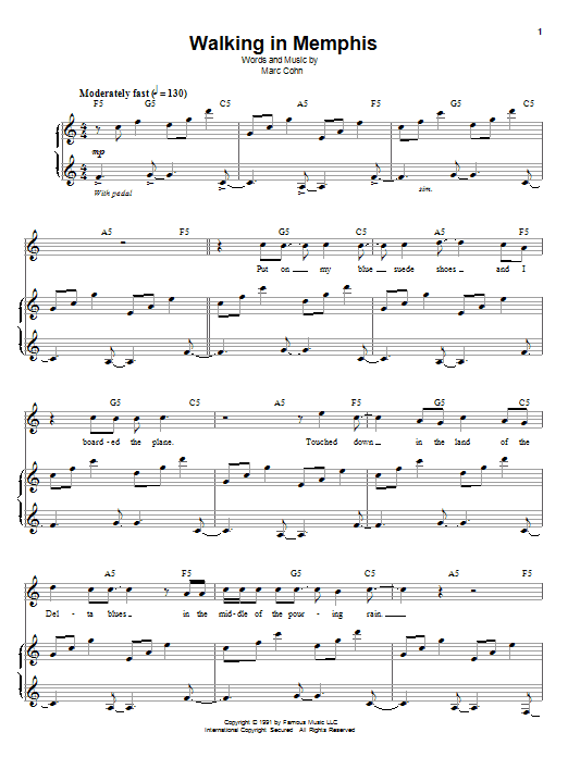 Produktgalerie: Seite 1 von 1 Walking In Memphis, Marc Cohn, Gesang, Klavier
