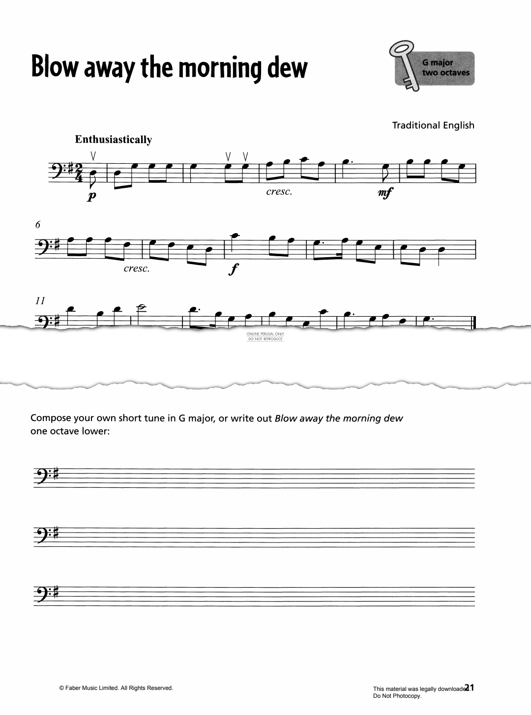 Produktgalerie: Seite 1 von 1 Blow Away The Morning Dew, Traditional, Violoncello