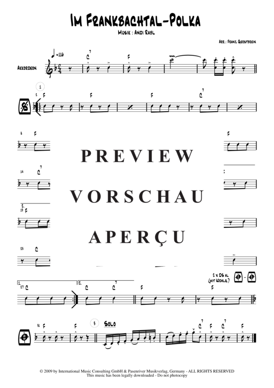 Product gallery: Page 2 of 15 Im Frankbachtal , Die Münchner Wiesen Sinfoniker, (Combo + 3 Horns)