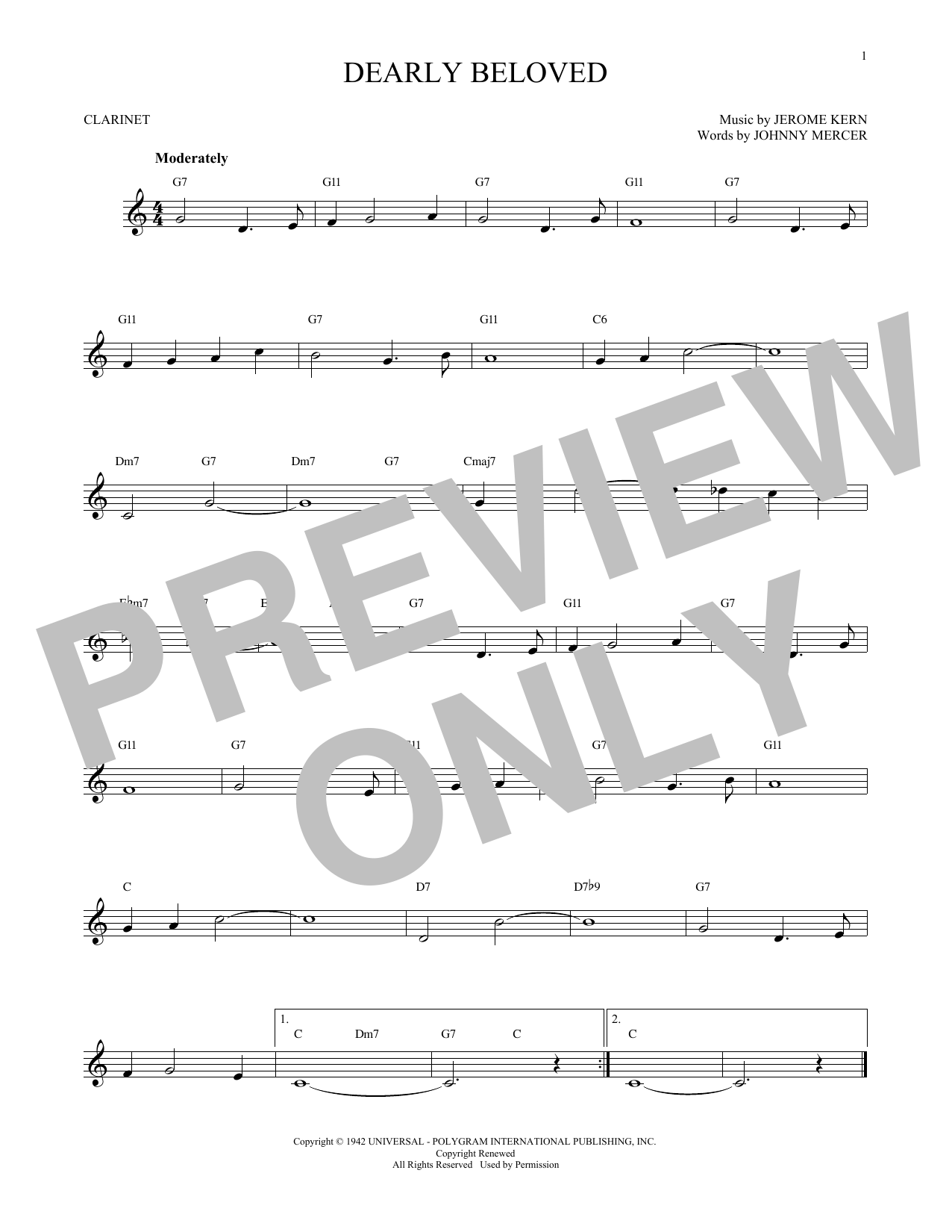 Product gallery: Page 1 of 1 Dearly Beloved, Jerome Kern