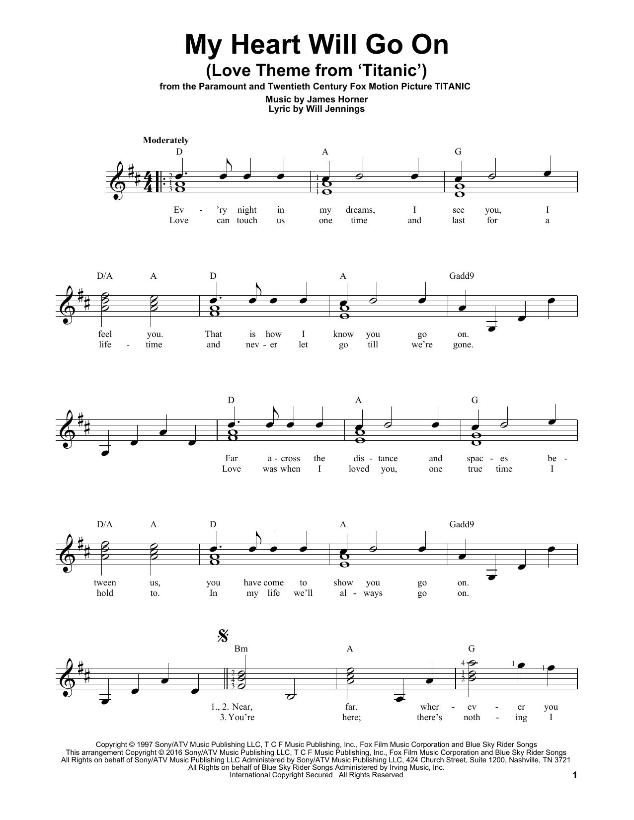 Product gallery: Page 1 of 1 My Heart Will Go On (Love Theme From Titanic), Celine Dion