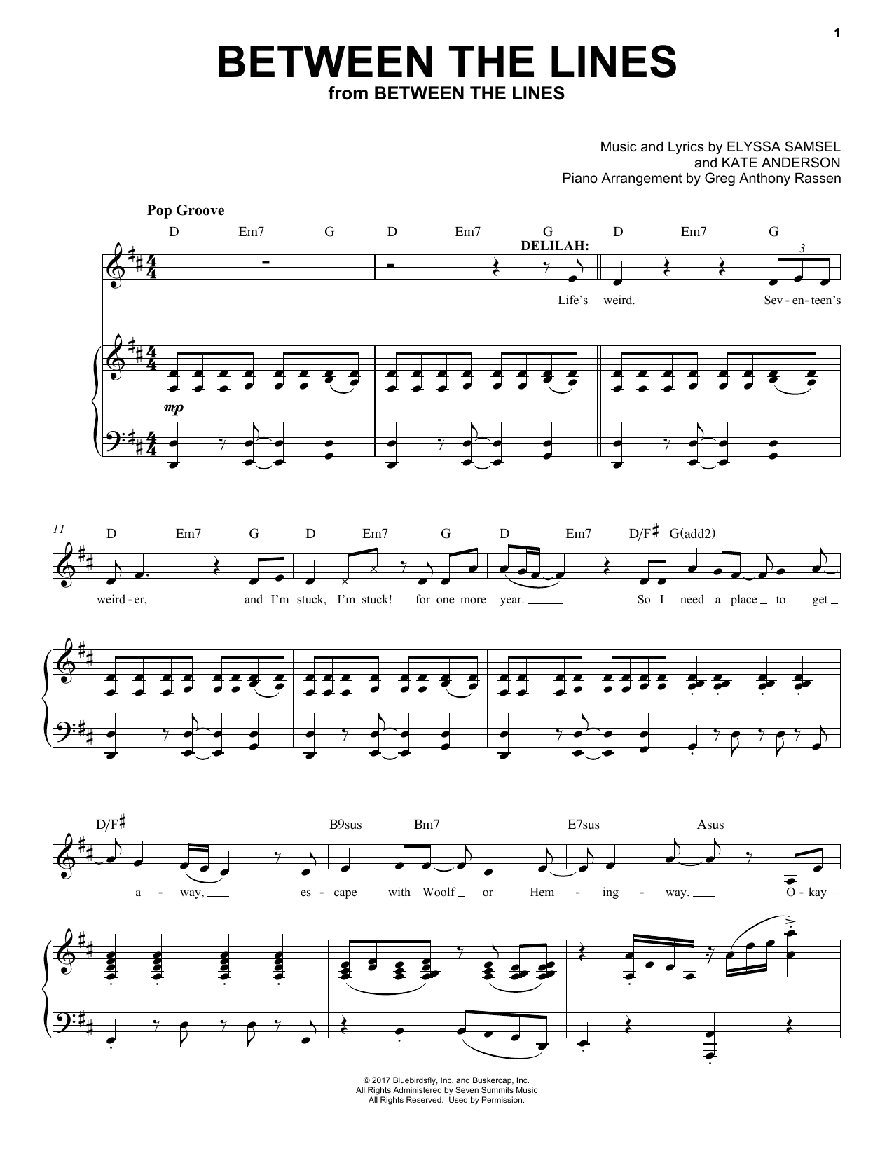 Produktbild zu: Between The Lines (from Between The Lines)