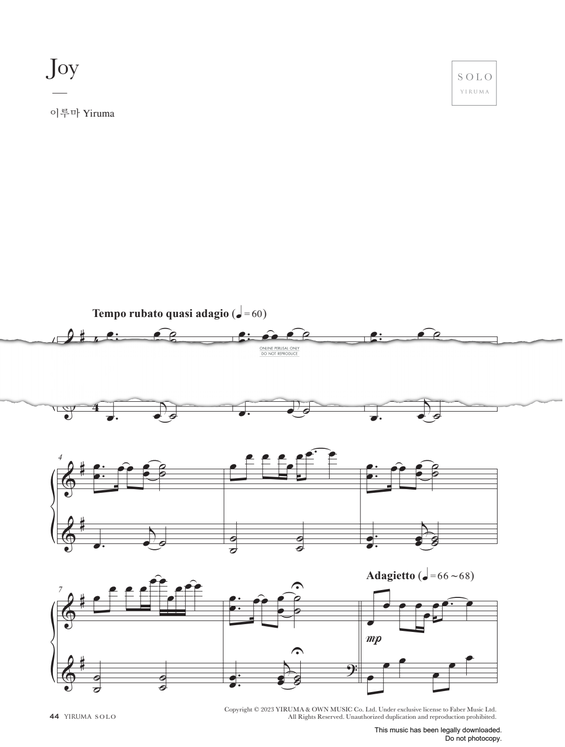 Produktgalerie: Seite 1 von 1 Joy, Yiruma, Klavier