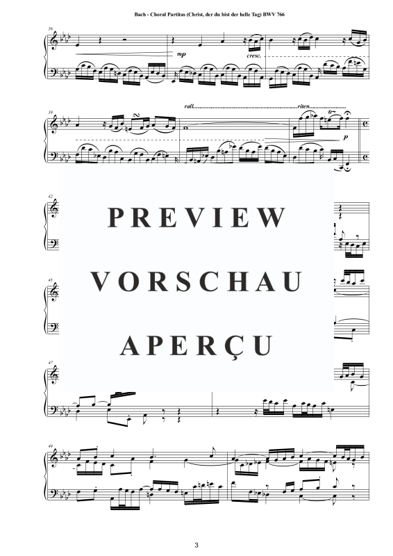 Product gallery: Page 4 of 9 Choralpartiten in As-Dur (Christ, der du bist der helle Tag) BWV 766, , Solo Piano