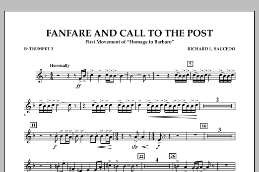 Product picture to: Fanfare and Call to the Post - Bb Trumpet 3