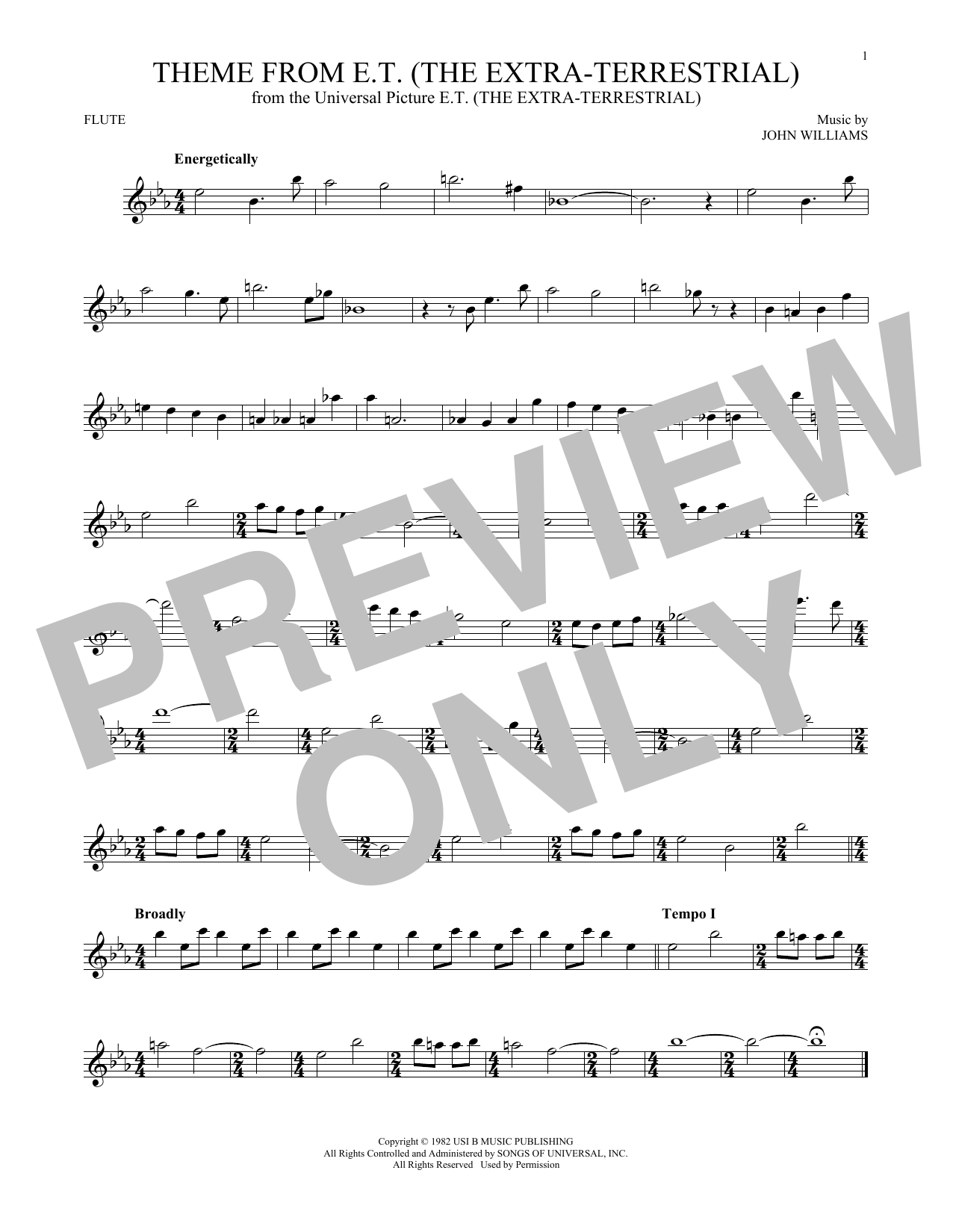 Product gallery: Page 1 of 1 Theme From E.T. (The Extra-Terrestrial), John Williams