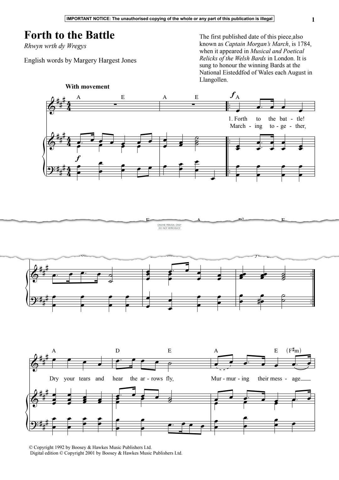 Produktgalerie: Seite 1 von 1 Forth To The Battle, Traditional, Gesang, Klavier