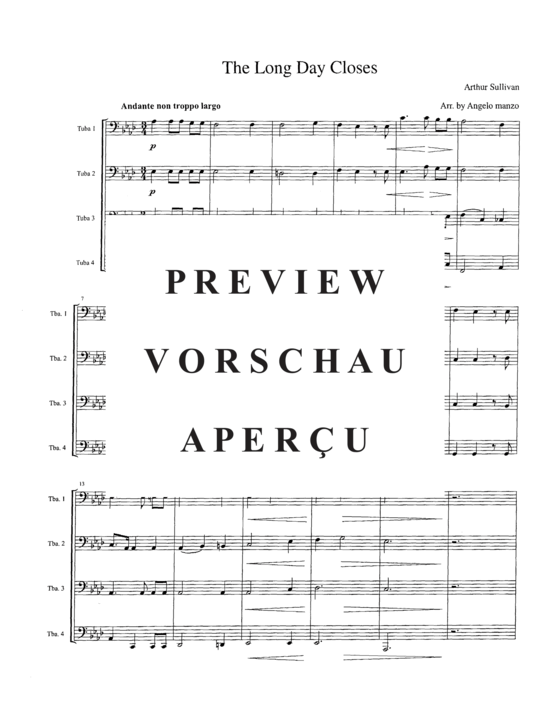 Product gallery: Page 3 of 14 The Long Day Closes , , (Tuba Quartet)
