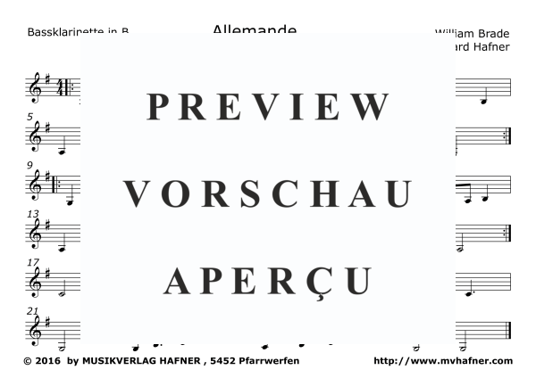 Product gallery: Page 11 of 11 Allemande, , (Clarinet Quintet)