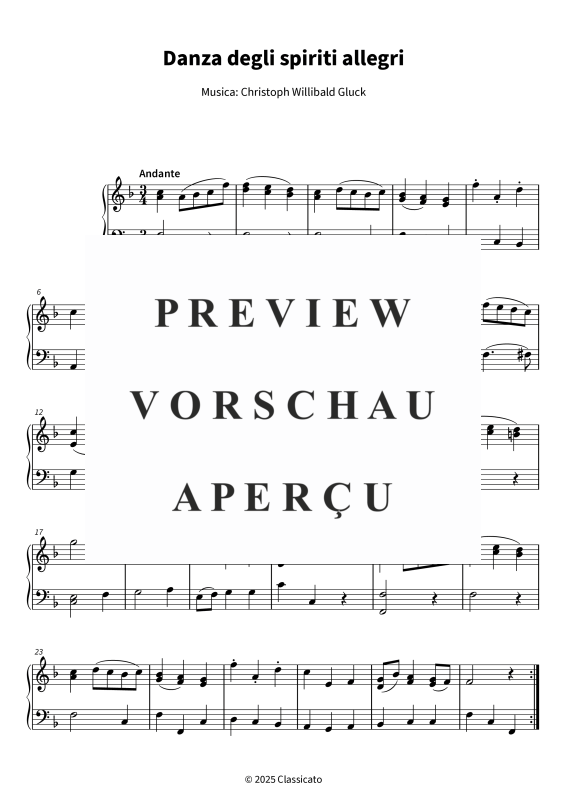 gallery: Danza degli spiriti allegri - versione semplificata, , (Klavier Solo)