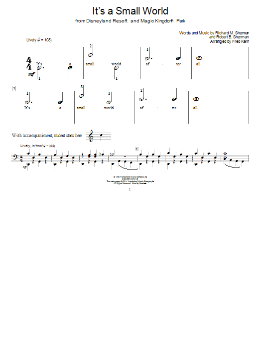 Produktbild zu: It's A Small World (arr. Fred Kern)