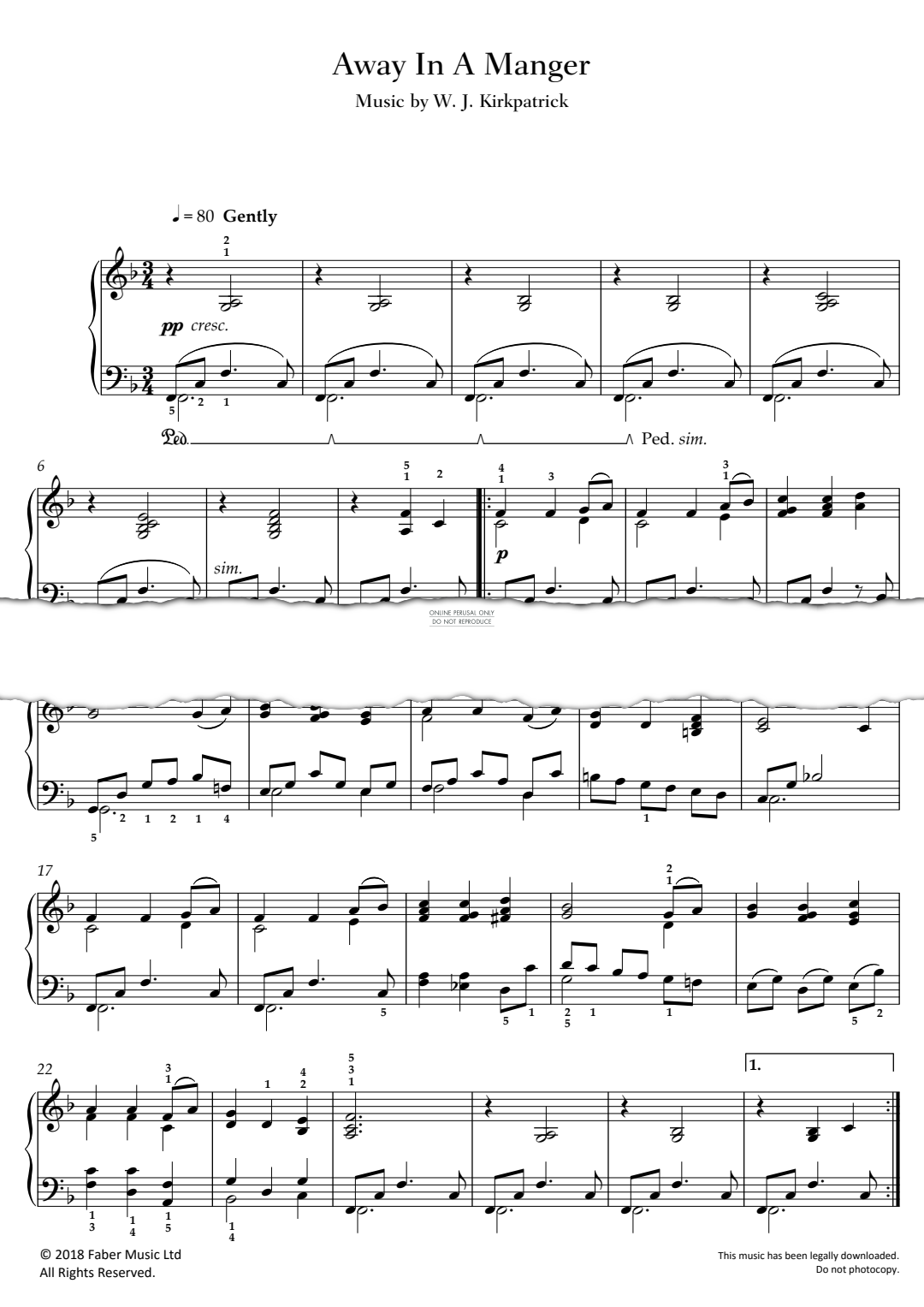 gallery: Away In A Manger, W. J. Kirkpatrick