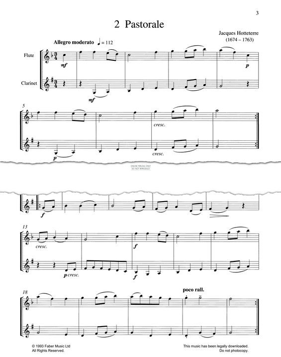 Product gallery: Page 1 of 1 Pastorale, Jacques Hotteterre le Romain