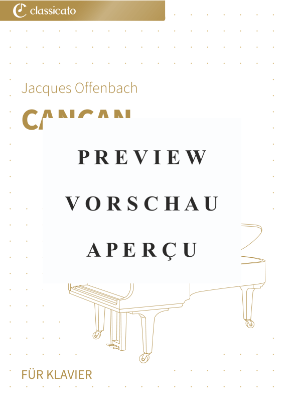 Produktgalerie: Seite 2 von 6 Cancan - vereinfachte Fassung des berühmten Galop infernal, , Klavier Solo
