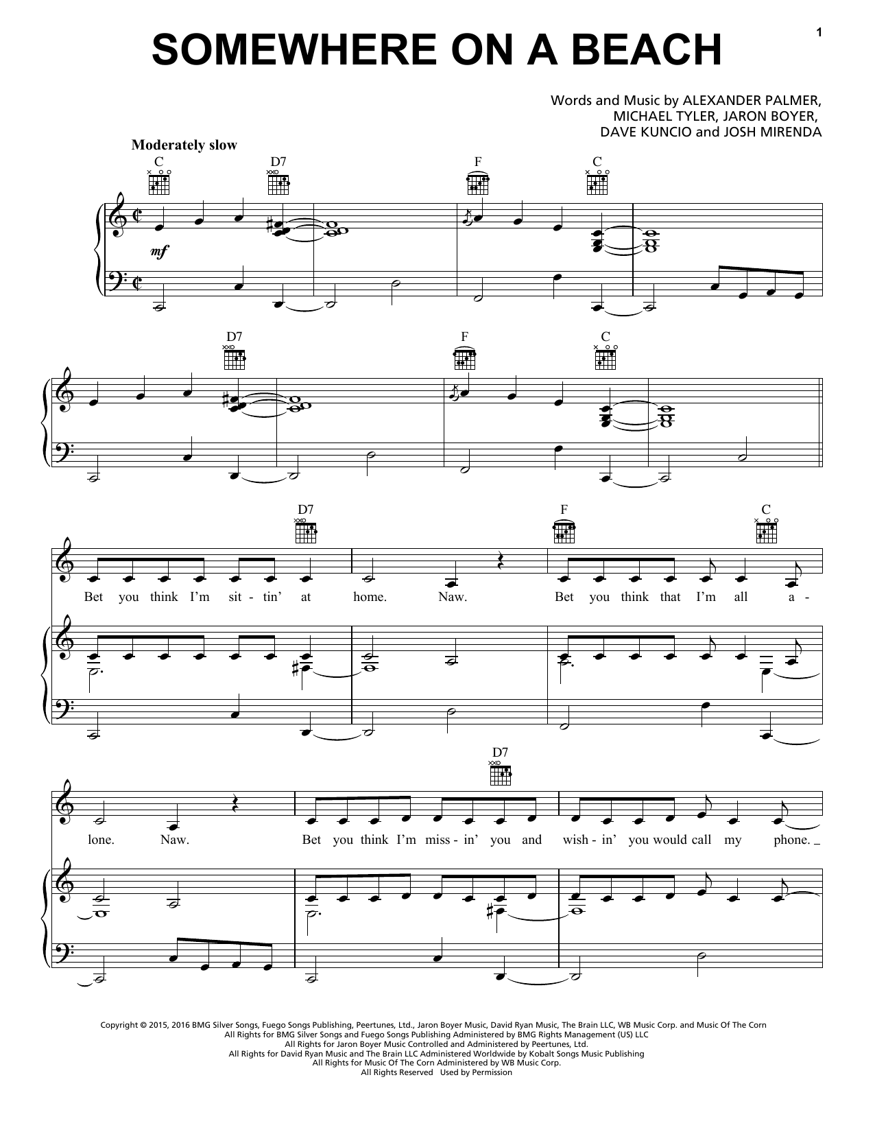 Produktgalerie: Seite 1 von 1 Somewhere On A Beach, Dierks Bentley, Gesang, Gitarre, Klavier