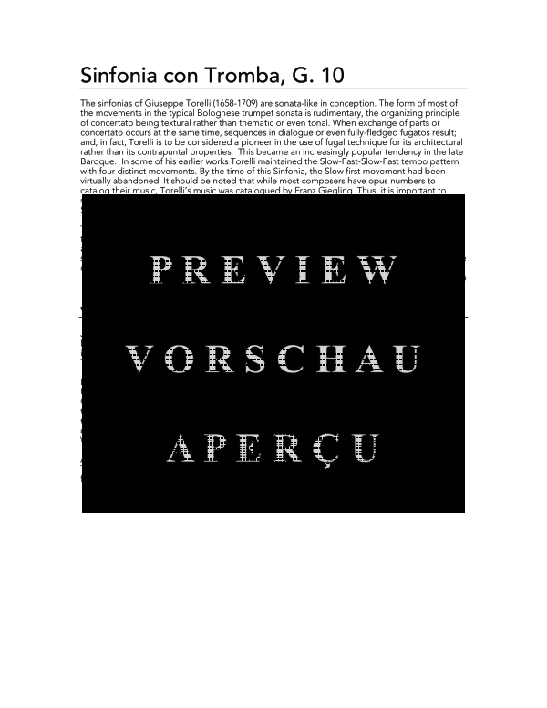 Produktgalerie: Seite 4 von 11 Sinfonia con Tromba, G. 10, , (Trompete in B und Klavier)