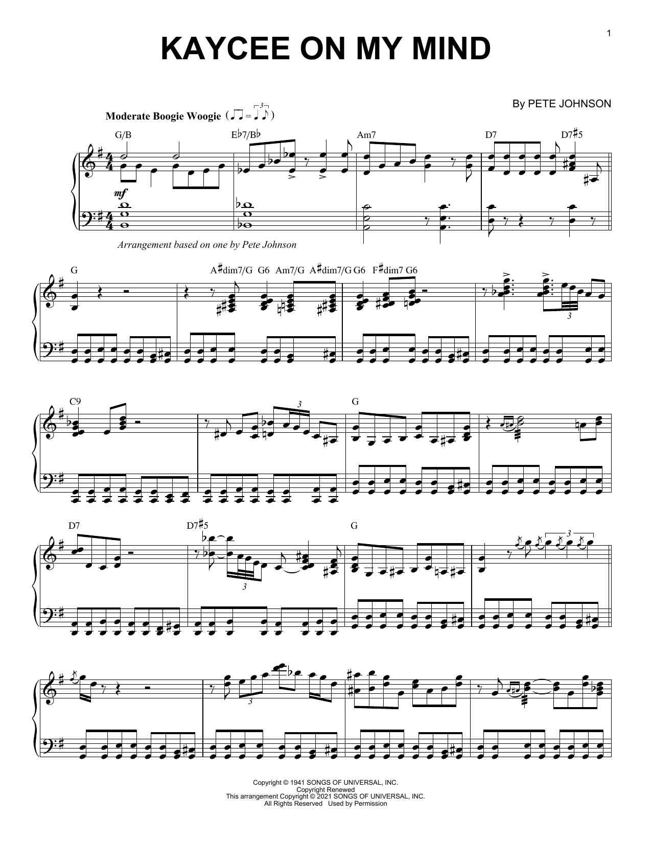 Produktbild zu: Kaycee On My Mind (arr. Brent Edstrom)