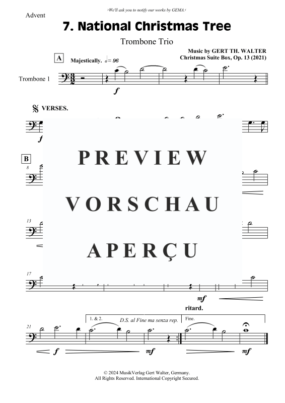 Produktgalerie: Seite 4 von 6 National Christmas Tree, , (Posaunen Trio)