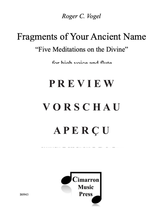 Product gallery: Page 2 of 21 Fragments of Your Ancient Name , , (High voice and flute)