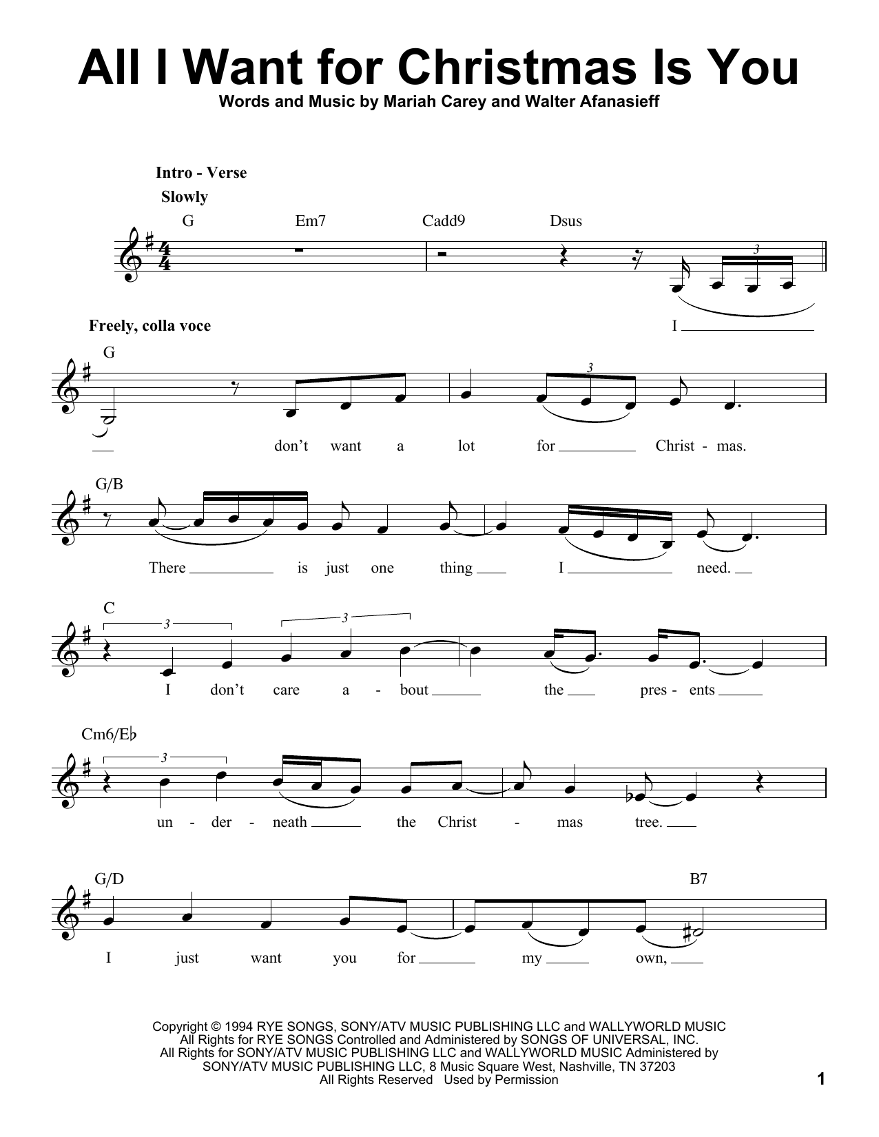 Produktgalerie: Seite 1 von 1 All I Want For Christmas Is You, Mariah Carey, Gesang