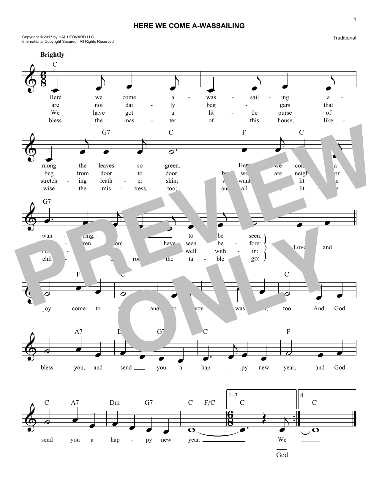 Product gallery: Page 1 of 1 Here We Come A-Wassailing, Traditional