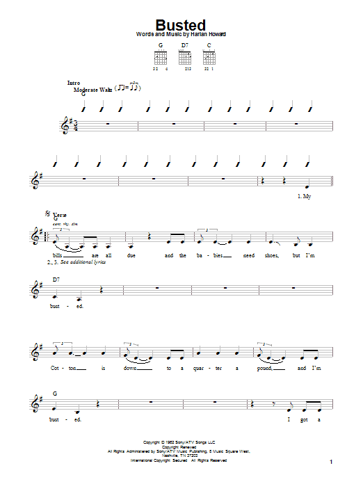 Product gallery: Page 1 of 1 Busted, Johnny Cash