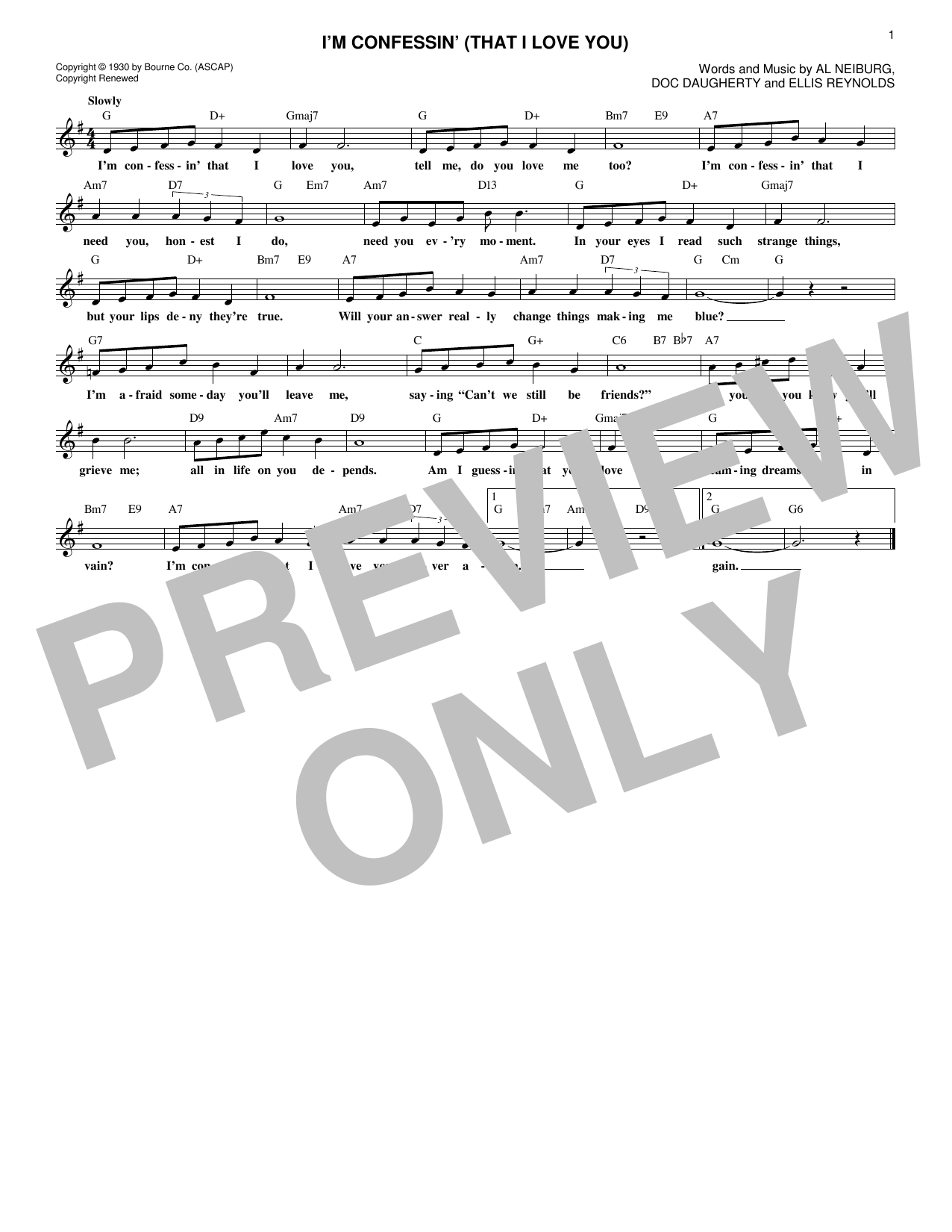 Produktbild zu: I'm Confessin' (That I Love You)