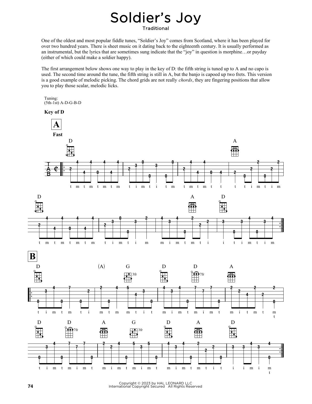 Product gallery: Page 1 of 1 Soldier's Joy (arr. Fred Sokolow), Traditional