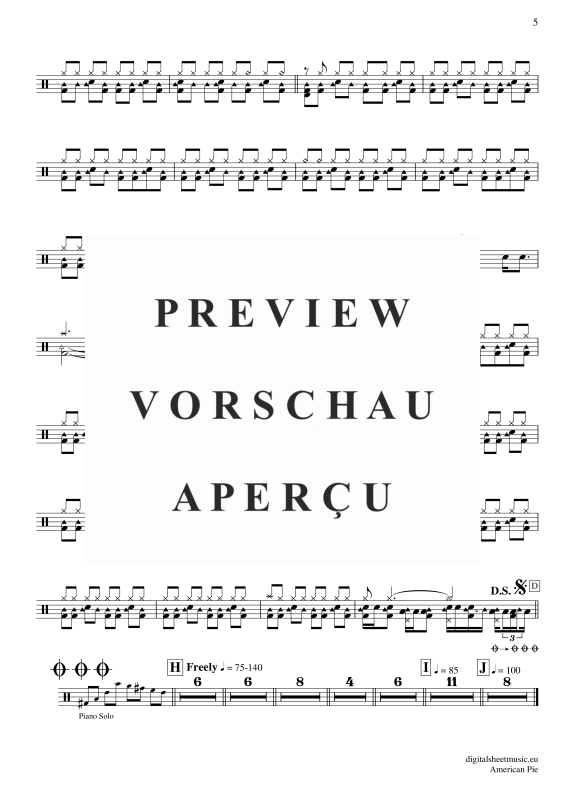 Product gallery: Page 6 of 6 American Pie , Mc Lean, Don, (Drums)