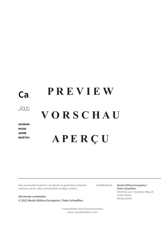 Produktgalerie: Seite 3 von 3 Capri-Fischer - Jazz-Piano Arrangement , Schuricke, Rudi, Klavier Solo