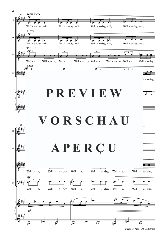 Produktgalerie: Seite 3 von 11 The Winds of May, , Gemischter Chor und Klavier