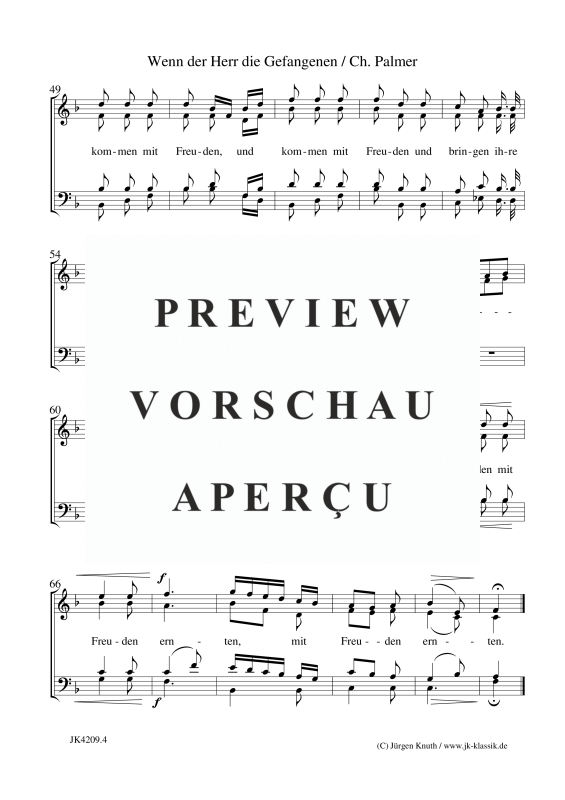 gallery: Wenn der Herr die Gefangenen, , Gemischter Chor
