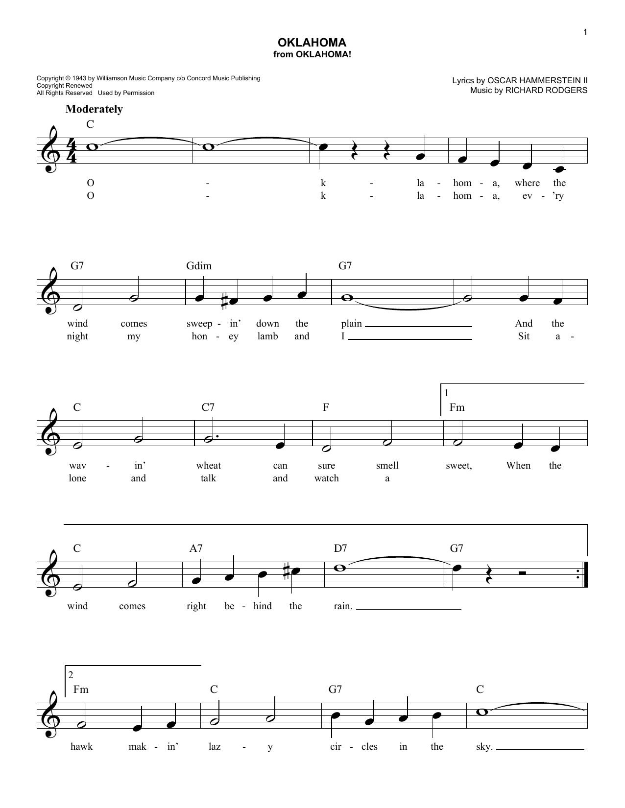 Produktbild zu: Oklahoma (from Oklahoma!)